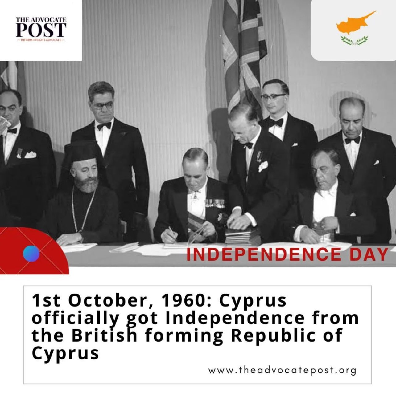 Read more about the article 1st October, 1960: Cyprus officially got Independence from the British forming Republic of Cyprus