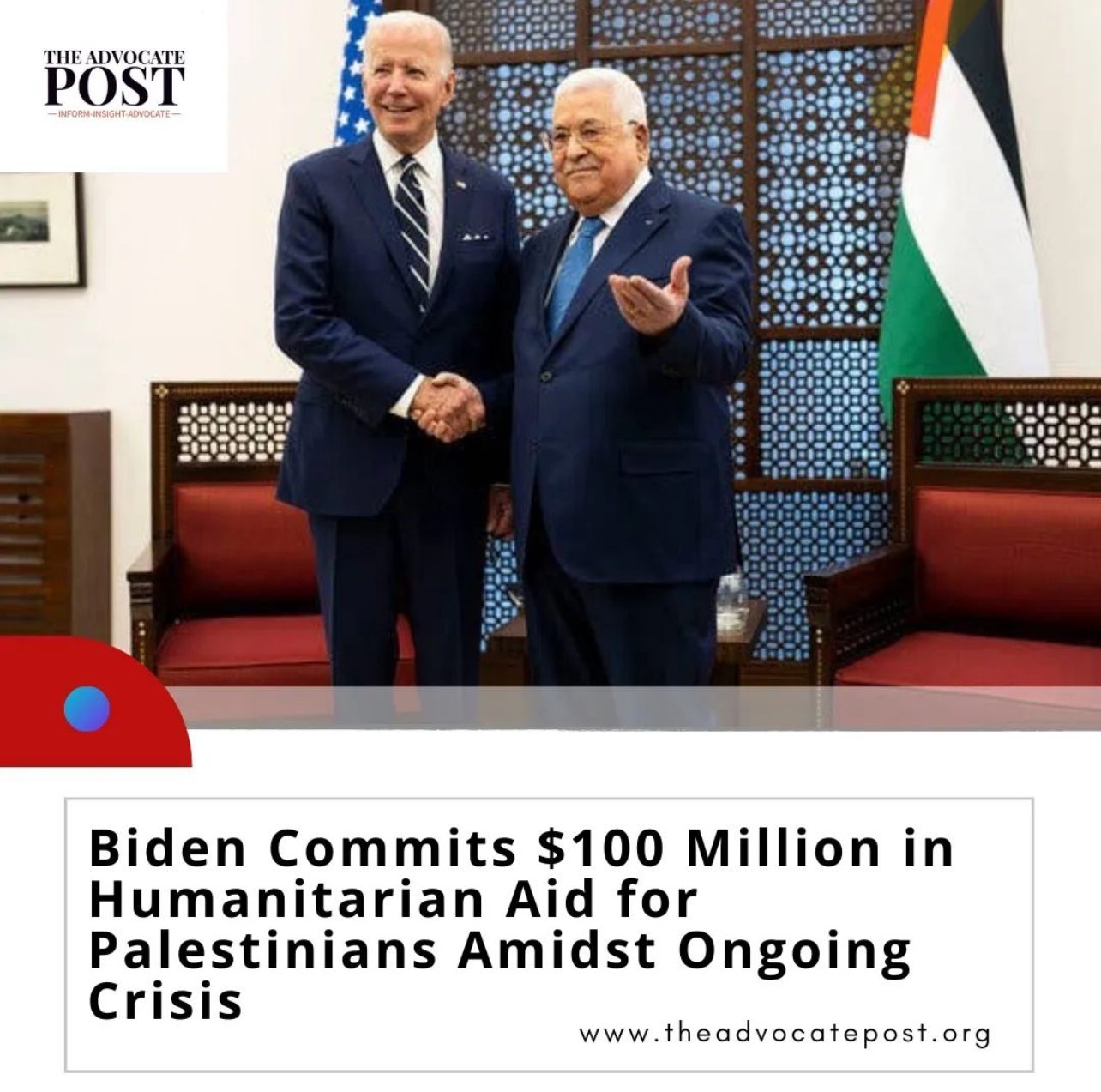 Read more about the article Biden Commits $100 Million in Humanitarian Aid for Palestinians Amidst Ongoing Crisis