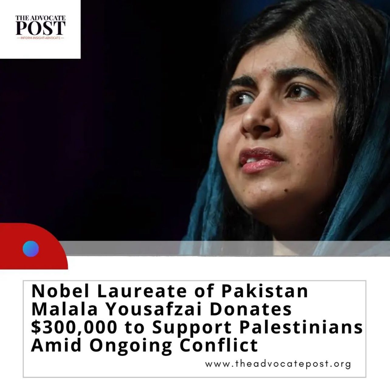 Read more about the article Nobel Laureate of Pakistan Malala Yousafzai Donates $300,000 to Support Palestinians Amid Ongoing Conflict