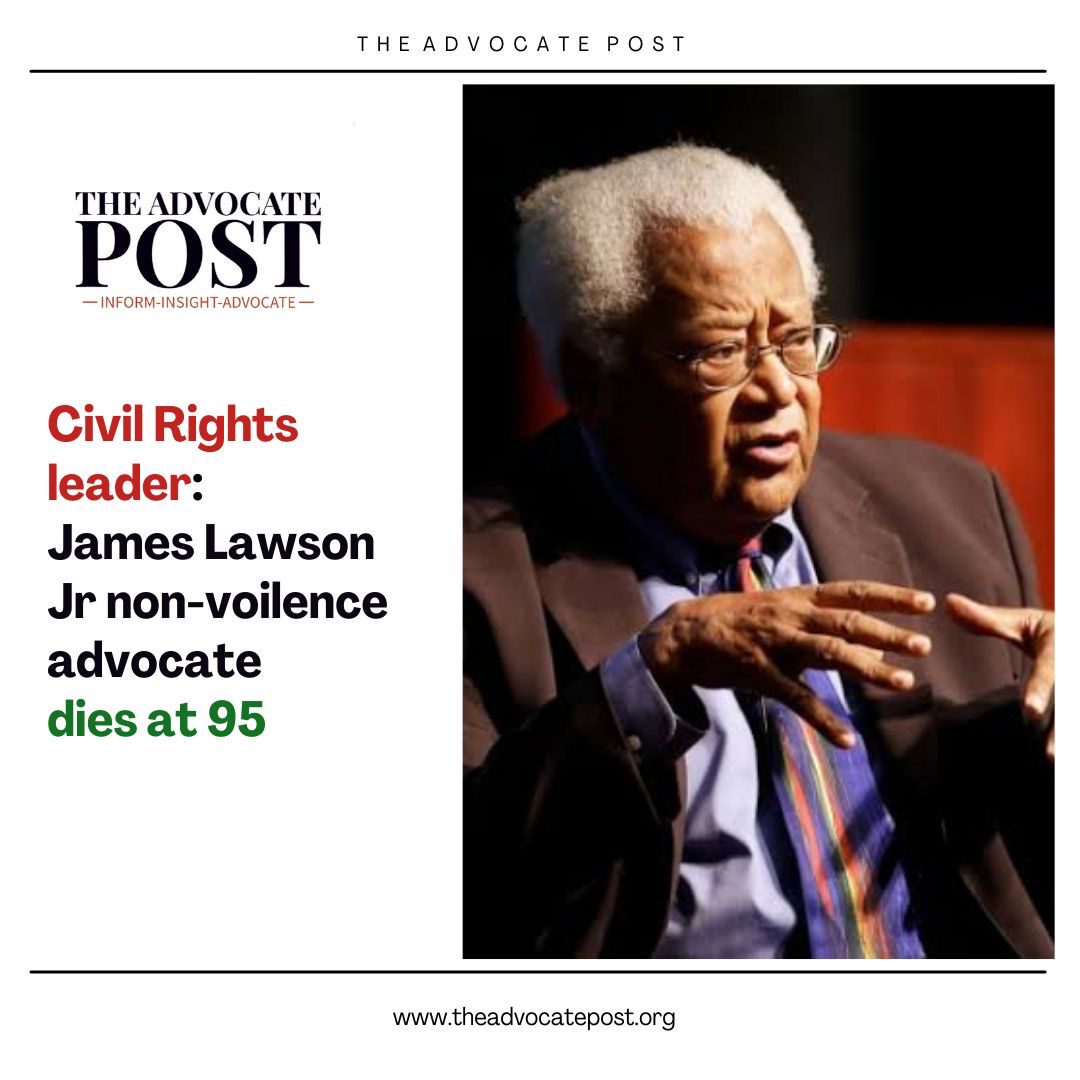 Read more about the article Civil Rights leader: James Lawson Jr non-voilence advocate dies at 95