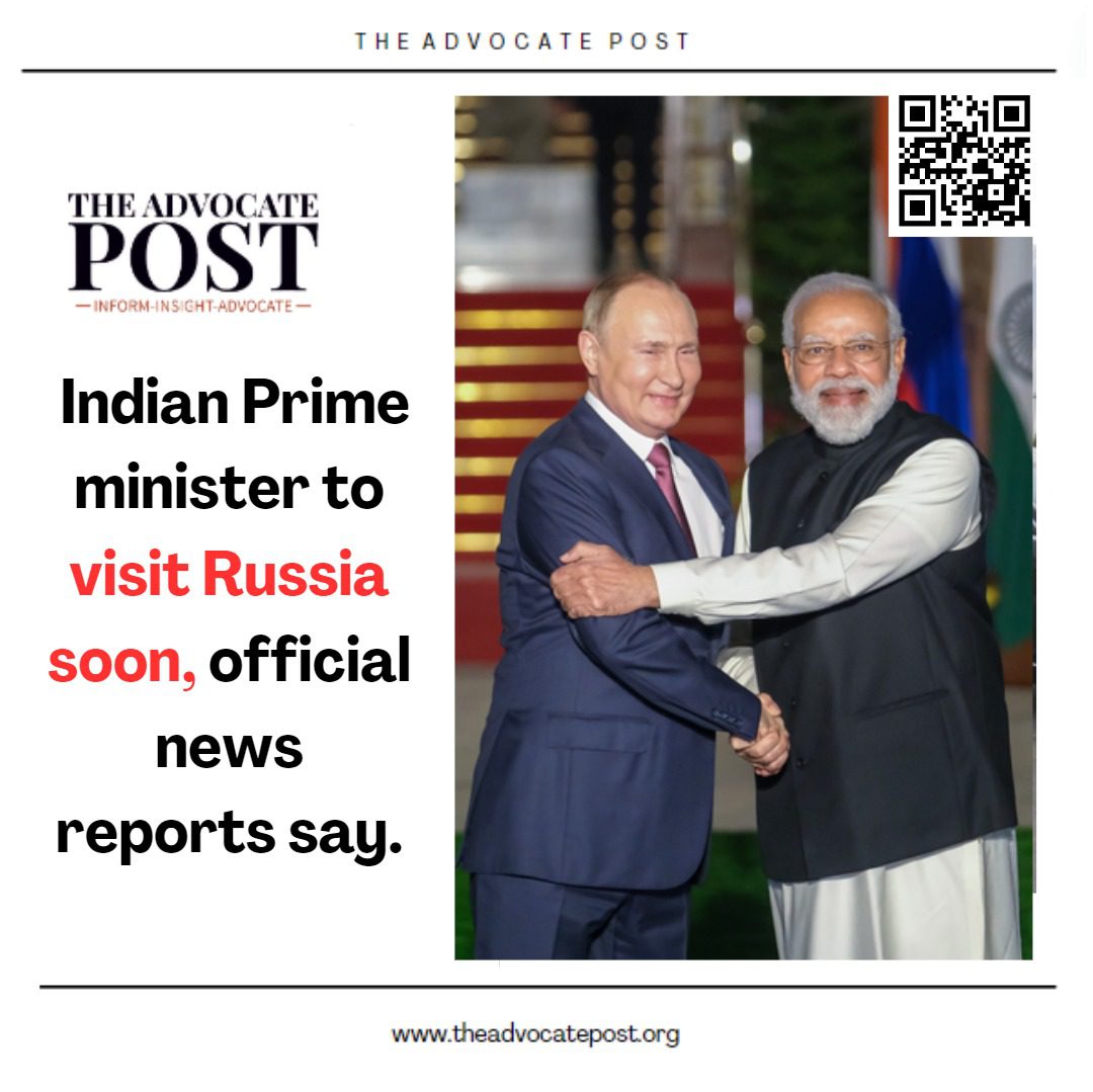 Read more about the article Indian Prime Minister to visit Russia soon
