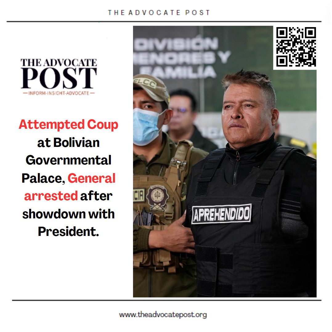 Read more about the article Attempted Coup at Bolivian Governmental Palace, General arrested after showdown with President