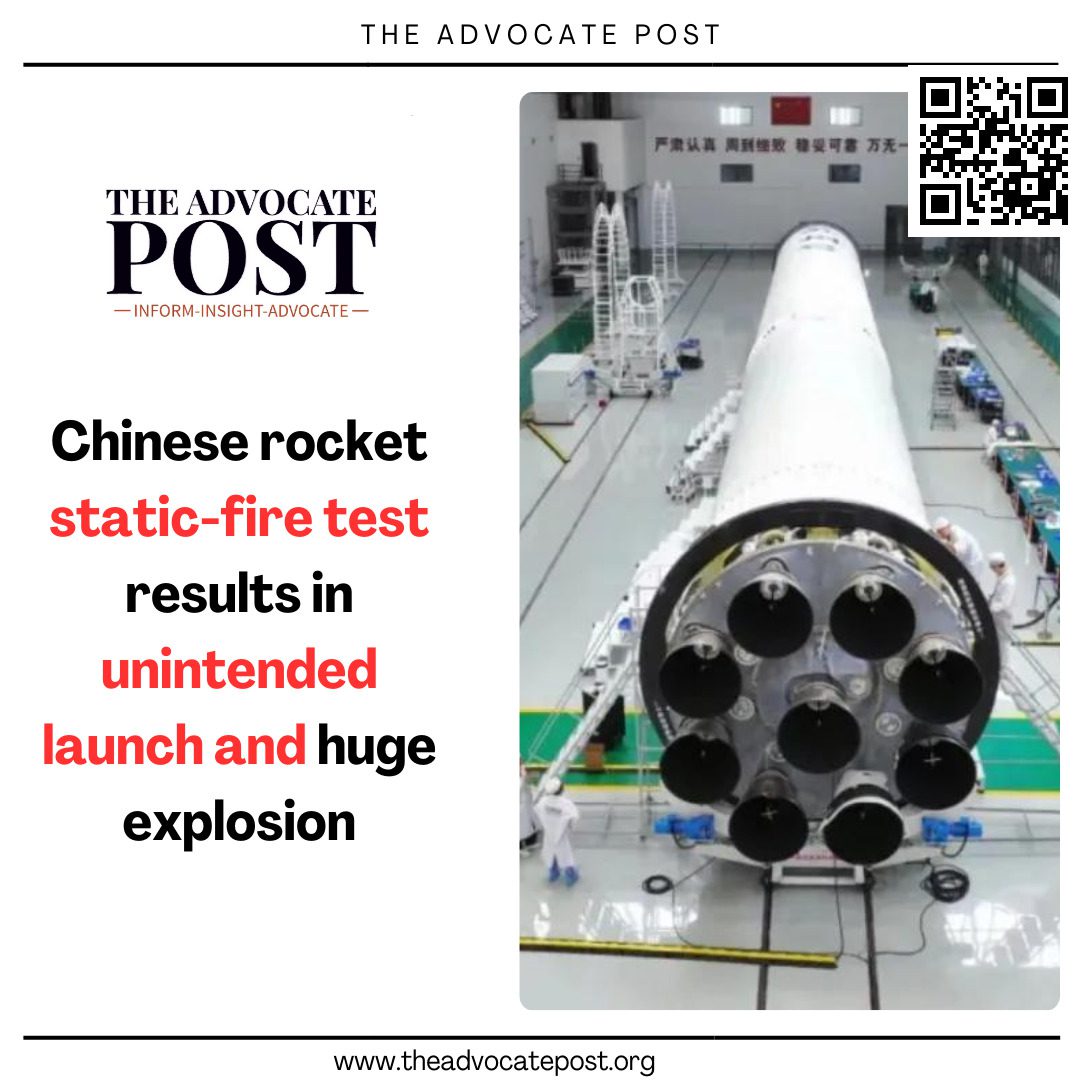 Read more about the article Chinese rocket static-fire test results in unintended launch and huge explosion