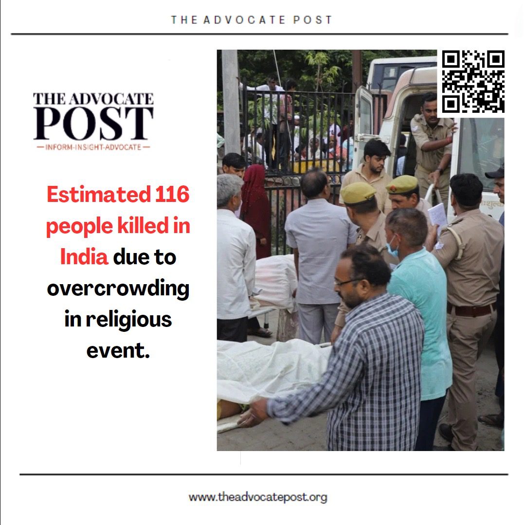 Read more about the article Estimated 116 people killed in India due to overcrowding in religious event