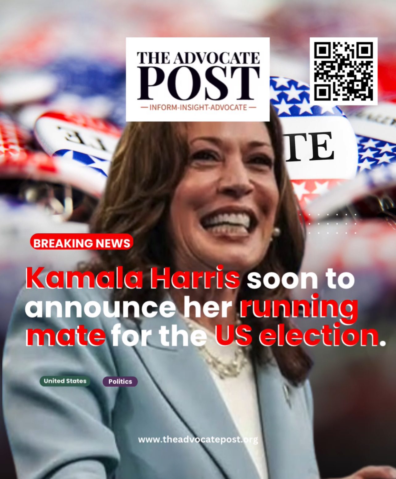 Read more about the article Kamala Harris soon to announce her running mate for the US election