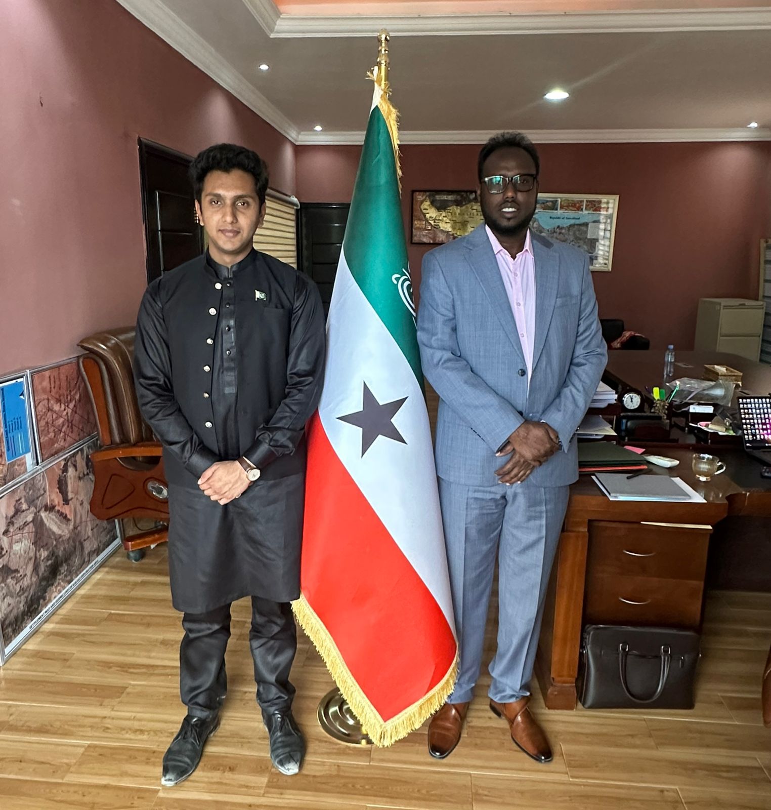 Ahmed Jama Barre Minister of Energy Somaliland with Abdul Rafay Afzal