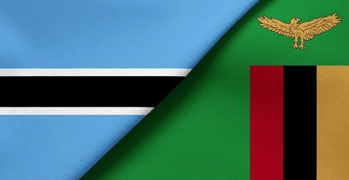 Zambia Botswana Flags