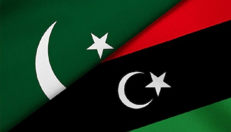Pakistan and Libya Flags
