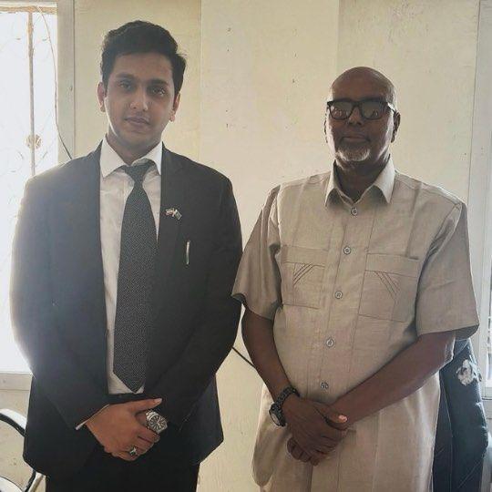 Abdul Rafay Afzal Meeting Governor of Maroodi Jeex, Ahmed Mohamed Adad