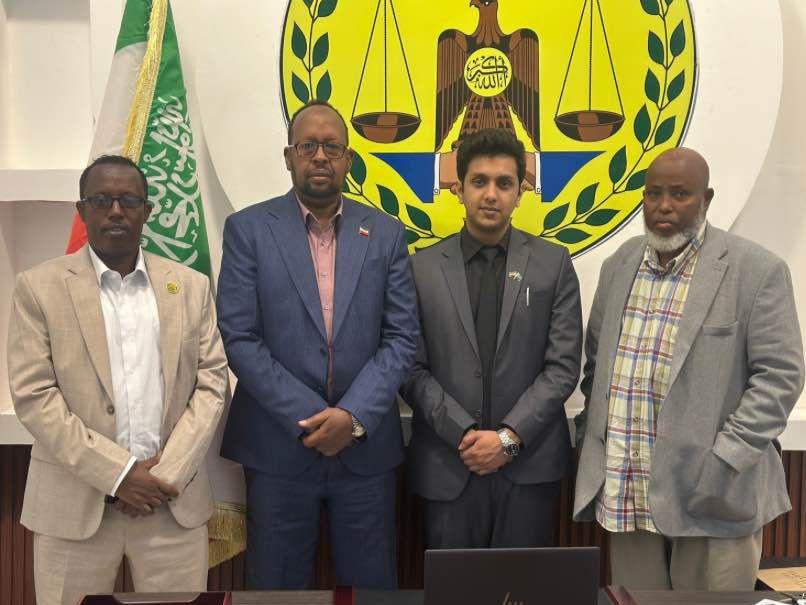 Group Photo Abdul Rafay Afzal DG Local Government Cali Somaliland along with Prof. Ismail and Hassan Ahmed Yusuf