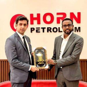 Abdul Rafay Afzal met with CEO Horn Petroleum Abdi Mahad Ali at HO