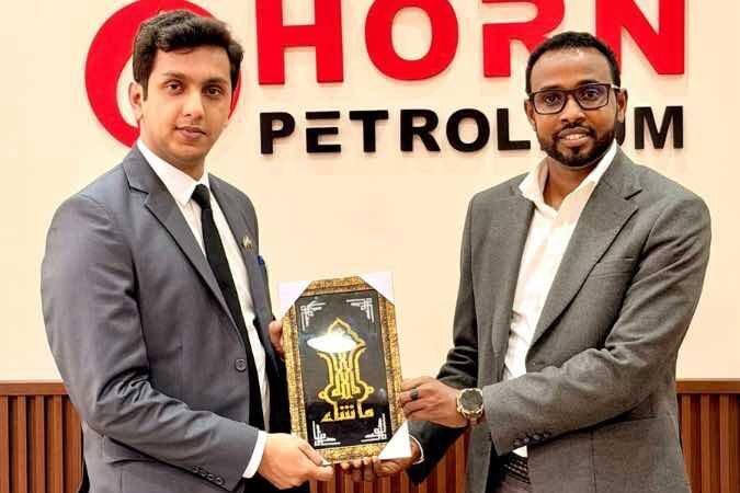 Abdul Rafay Afzal with CEO Horn Petroleum Abdi Mahad Ali